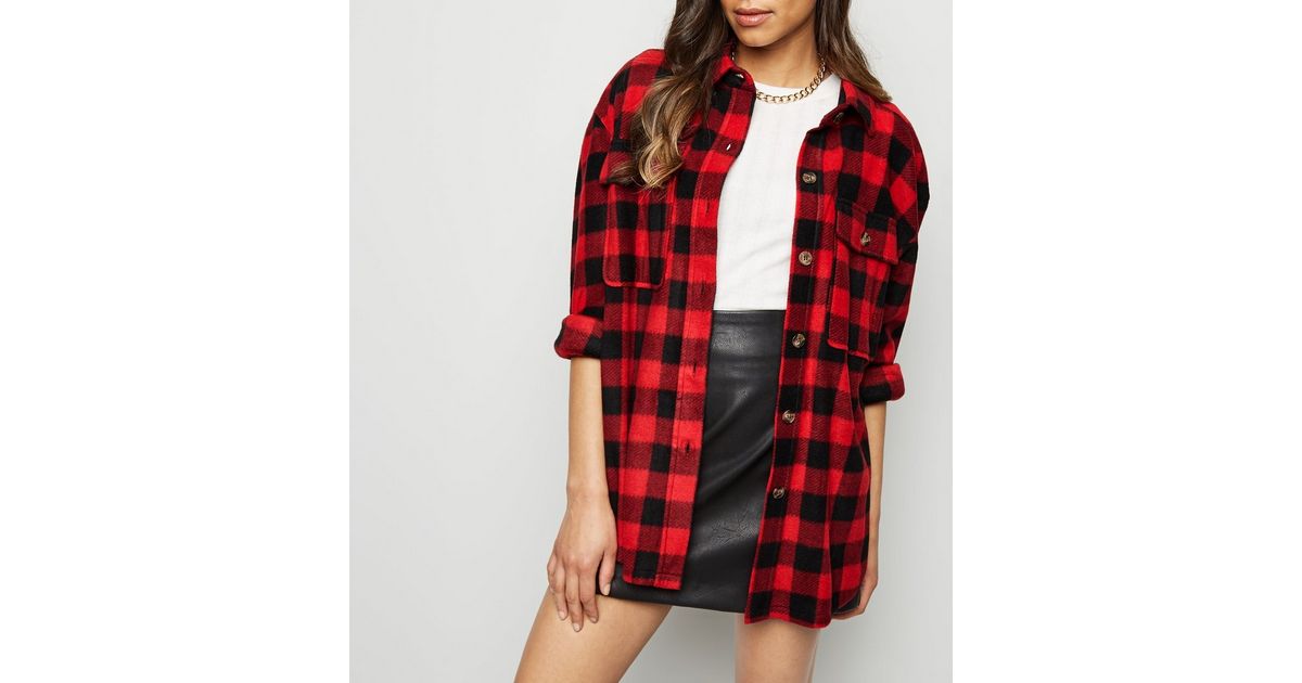 checked fleece jacket