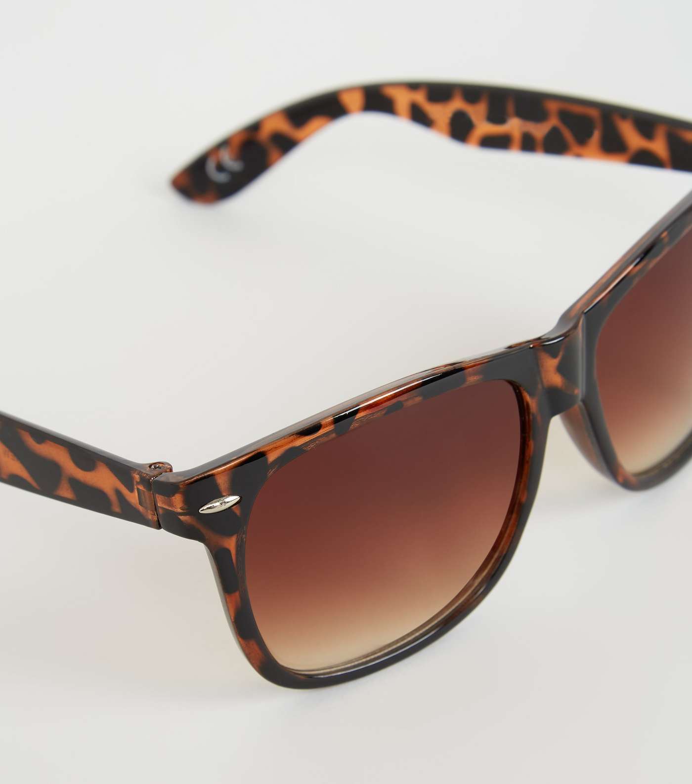 Dark Brown Faux Tortoiseshell Sunglasses Image 3