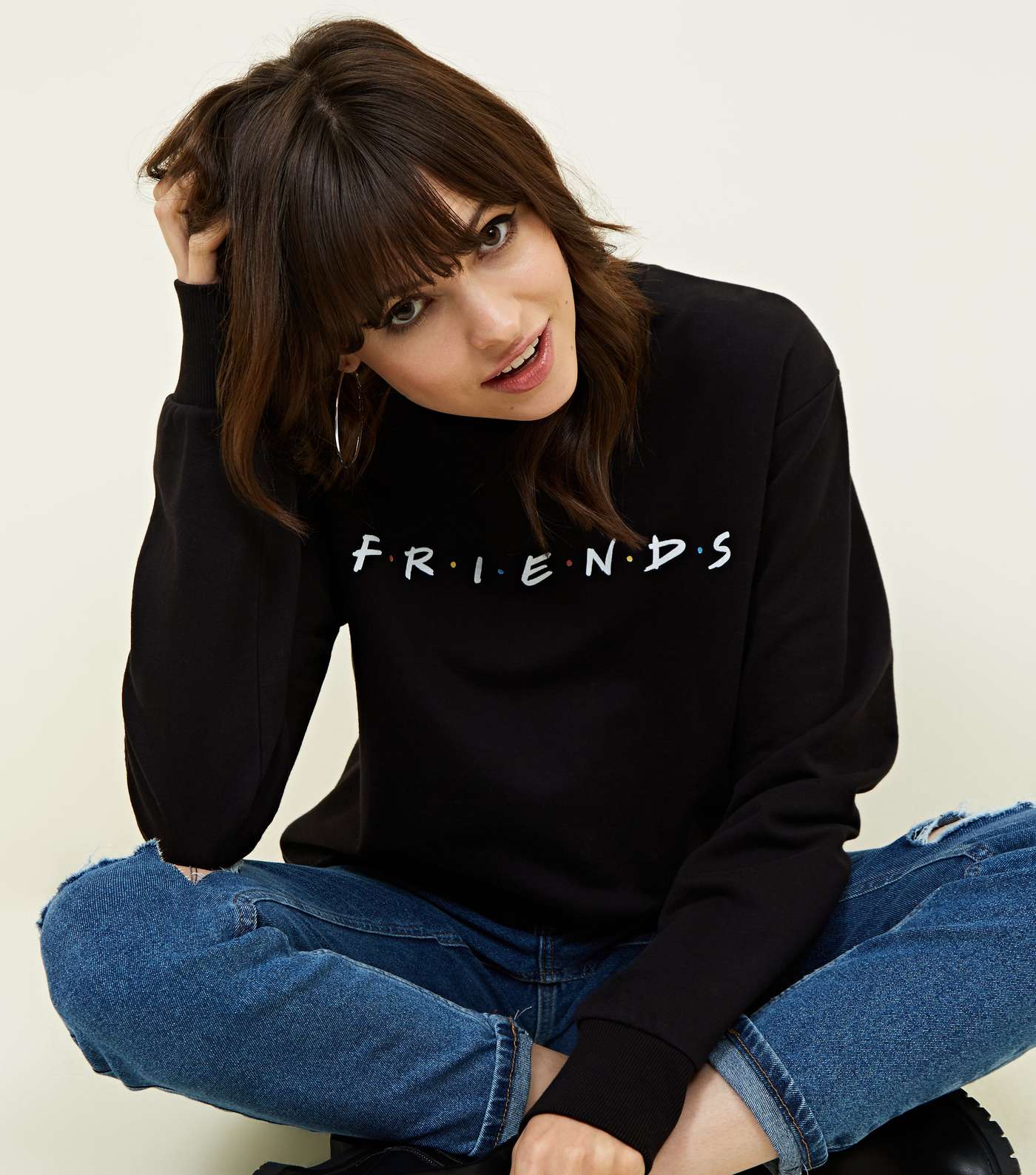 Black Friends Logo Sweatshirt Image 3