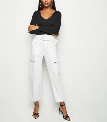 white utility trousers