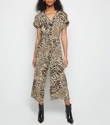 new look animal print jumpsuit