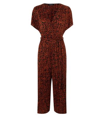 orange animal print jumpsuit