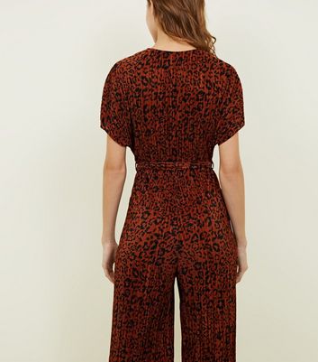 orange leopard jumpsuit