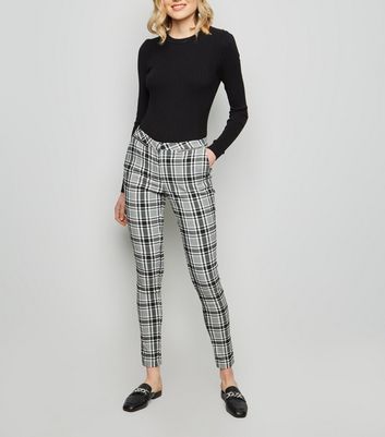 black checkered trousers womens