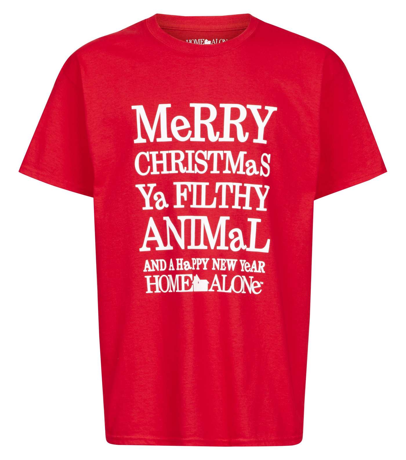 Red Merry Christmas Ya Filthy Animal T-Shirt Image 4