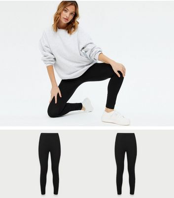 Petite 2 Pack Black Leggings | New Look