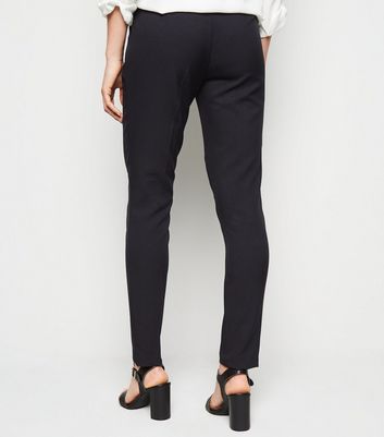 Black Short Length Slim Stretch Trousers New Look shop for Black Short Length Slim Stretch Trousers New Look at Shopo