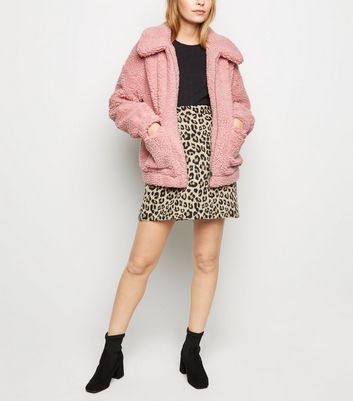 Pink teddy hotsell borg jacket