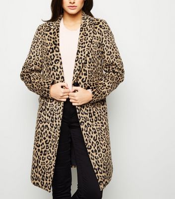 leopard coat new look