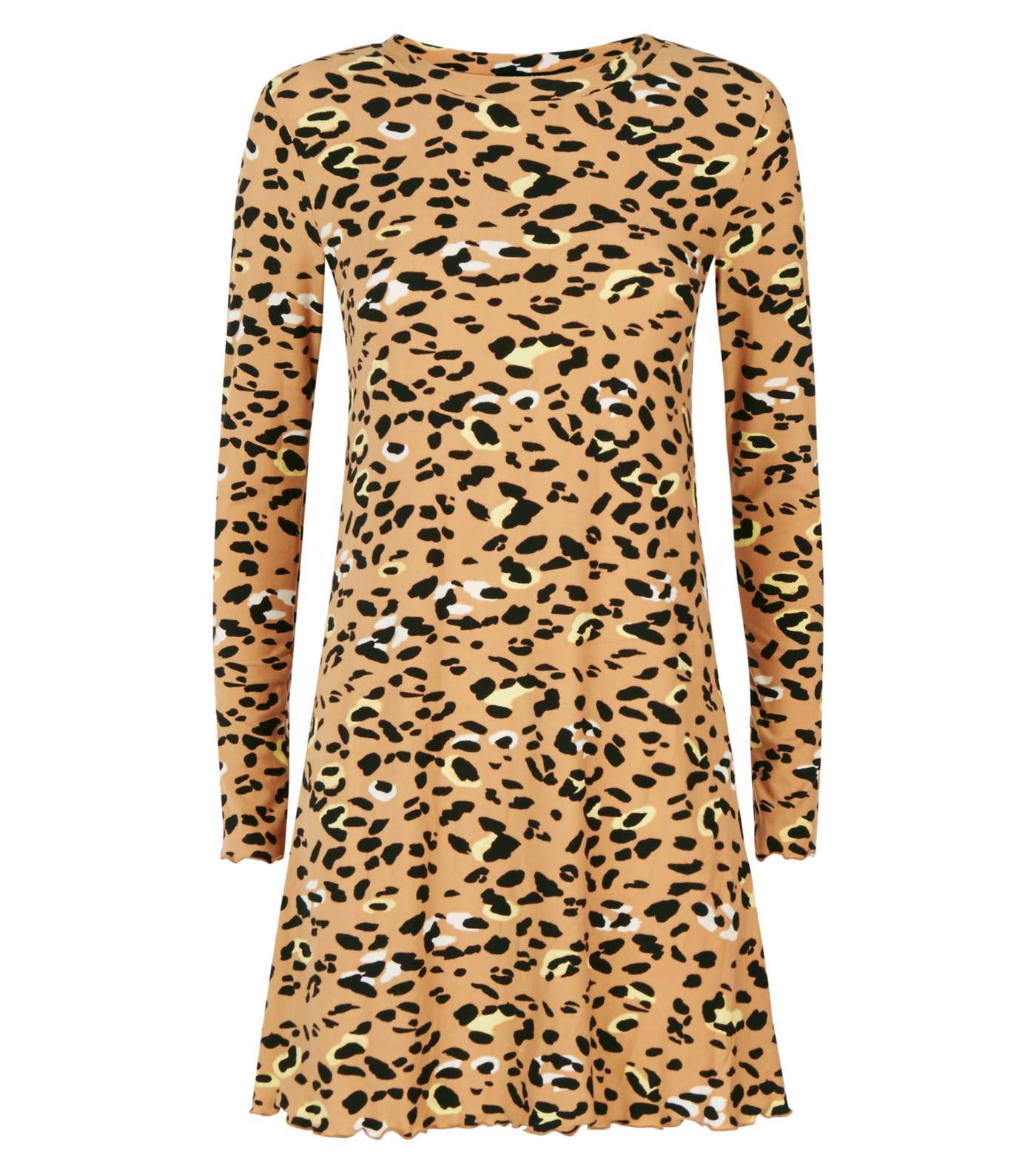 Petite Brown Leopard Print Dress Image 4