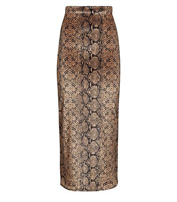 Pink Vanilla Brown Snake Print Maxi Skirt New Look shop for Pink Vanilla Brown Snake Print Maxi Skirt New Look at Shopo