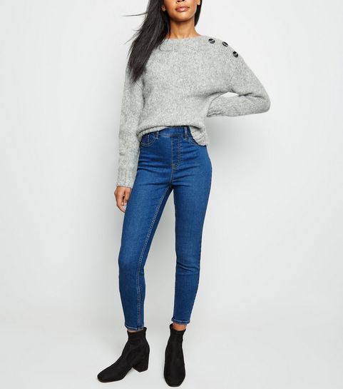 Tall Blue Mid Wash Jeggings 