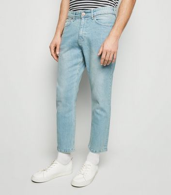 cropped blue jeans