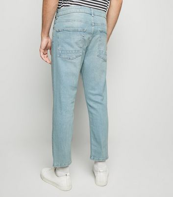 pale blue cropped jeans