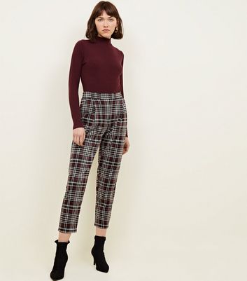 her by invictus Women Brown  Black Checked Trousers Price in India Full  Specifications  Offers  DTashioncom