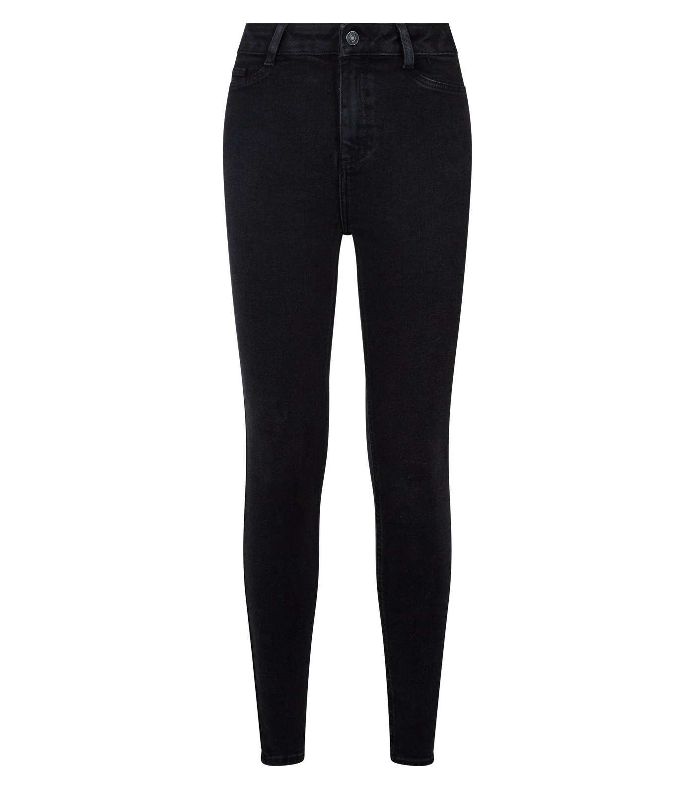 Black Dark Wash High Waist Hallie Super Skinny Jeans Image 4