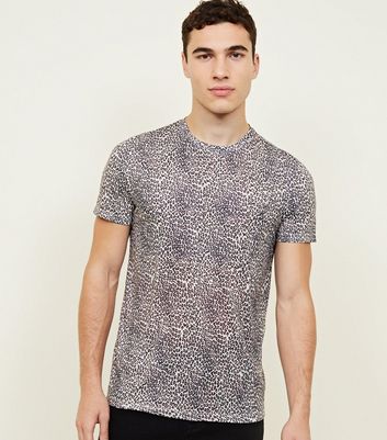 mens leopard print t shirt