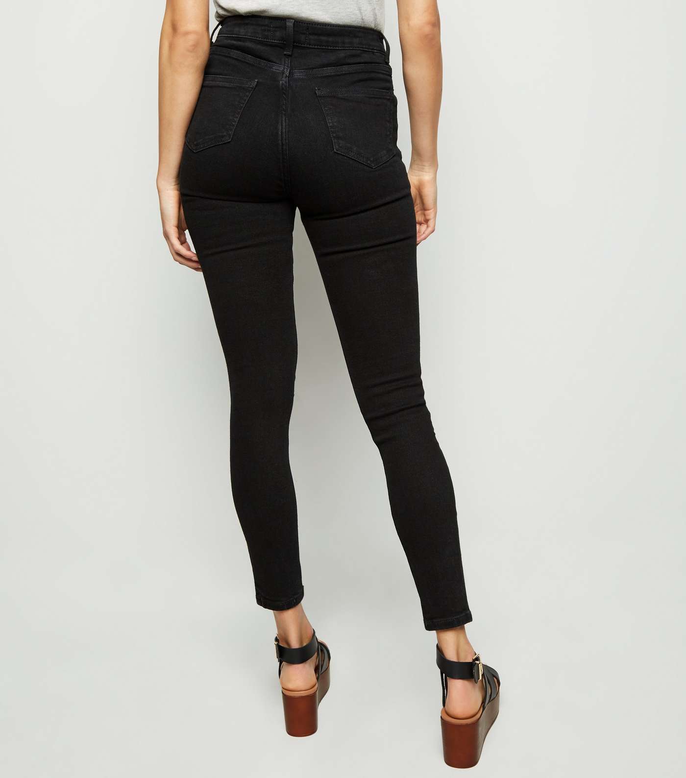 Black Ripped Hallie Super Skinny Jeans Image 3