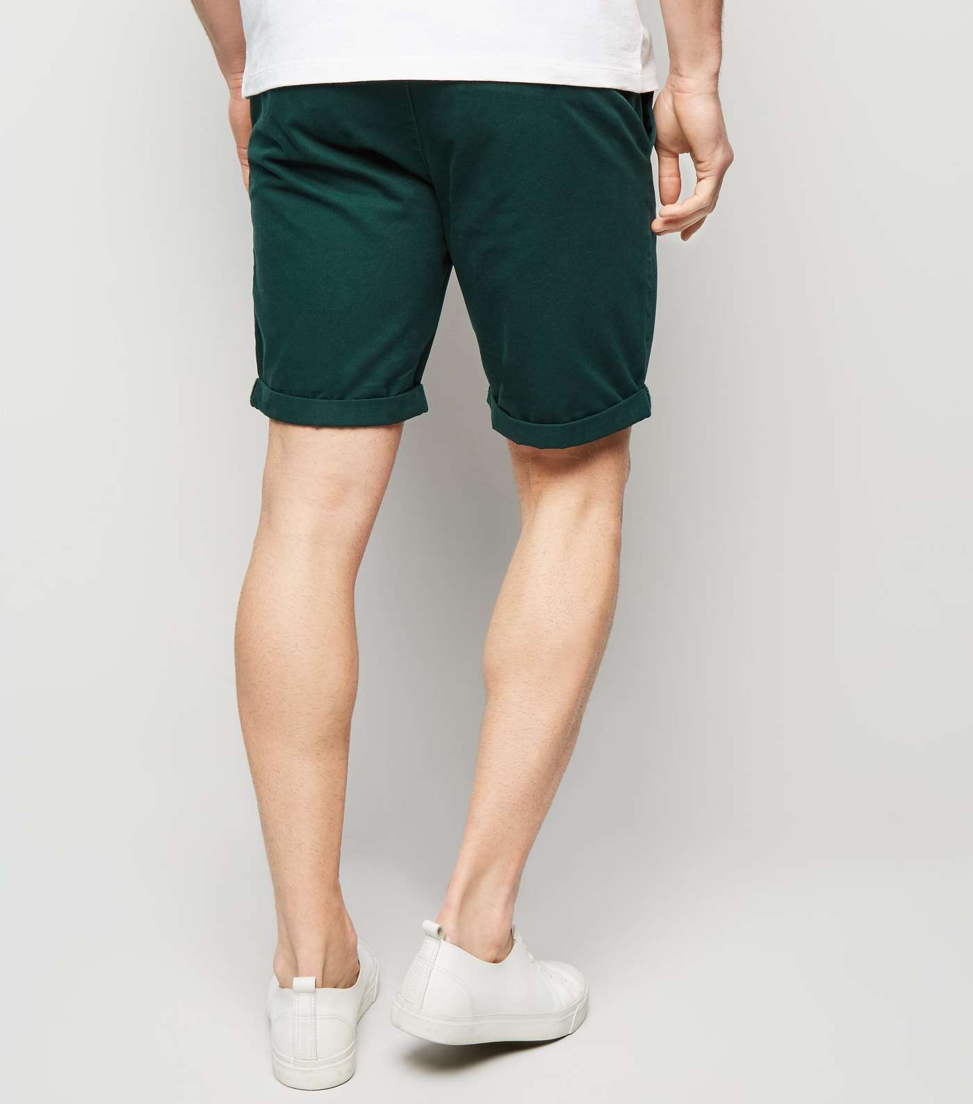 Teal Chino Shorts Image 3