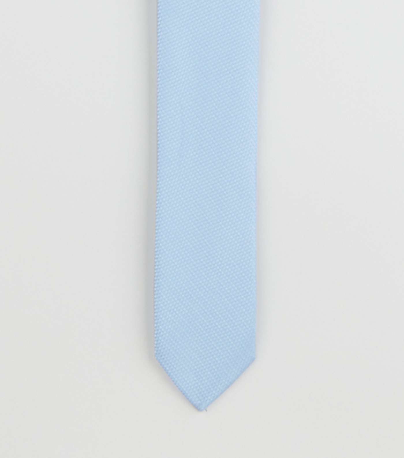 Pale Blue Recycled High Shine Skinny Tie