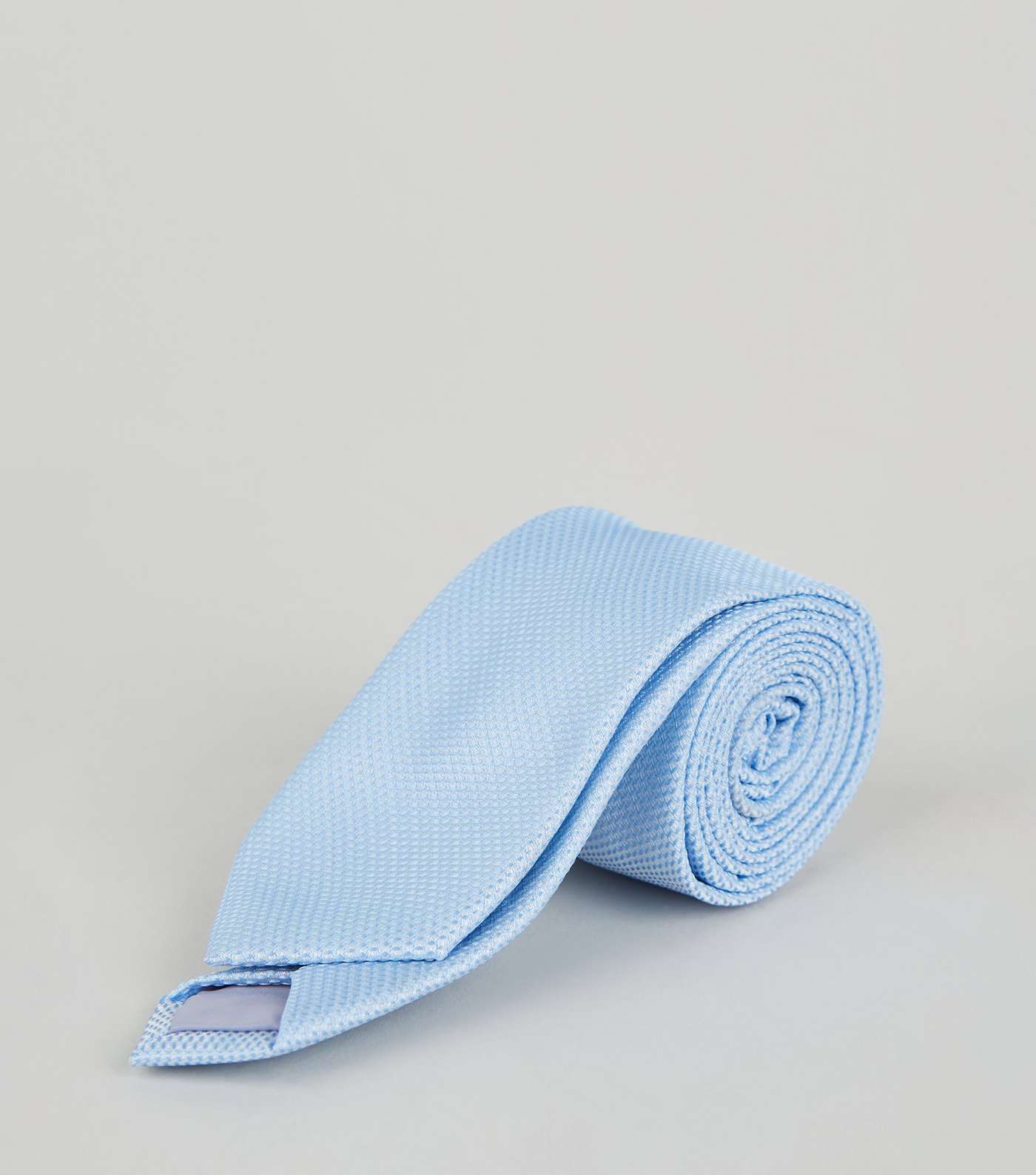 Pale Blue Recycled High Shine Skinny Tie Image 3