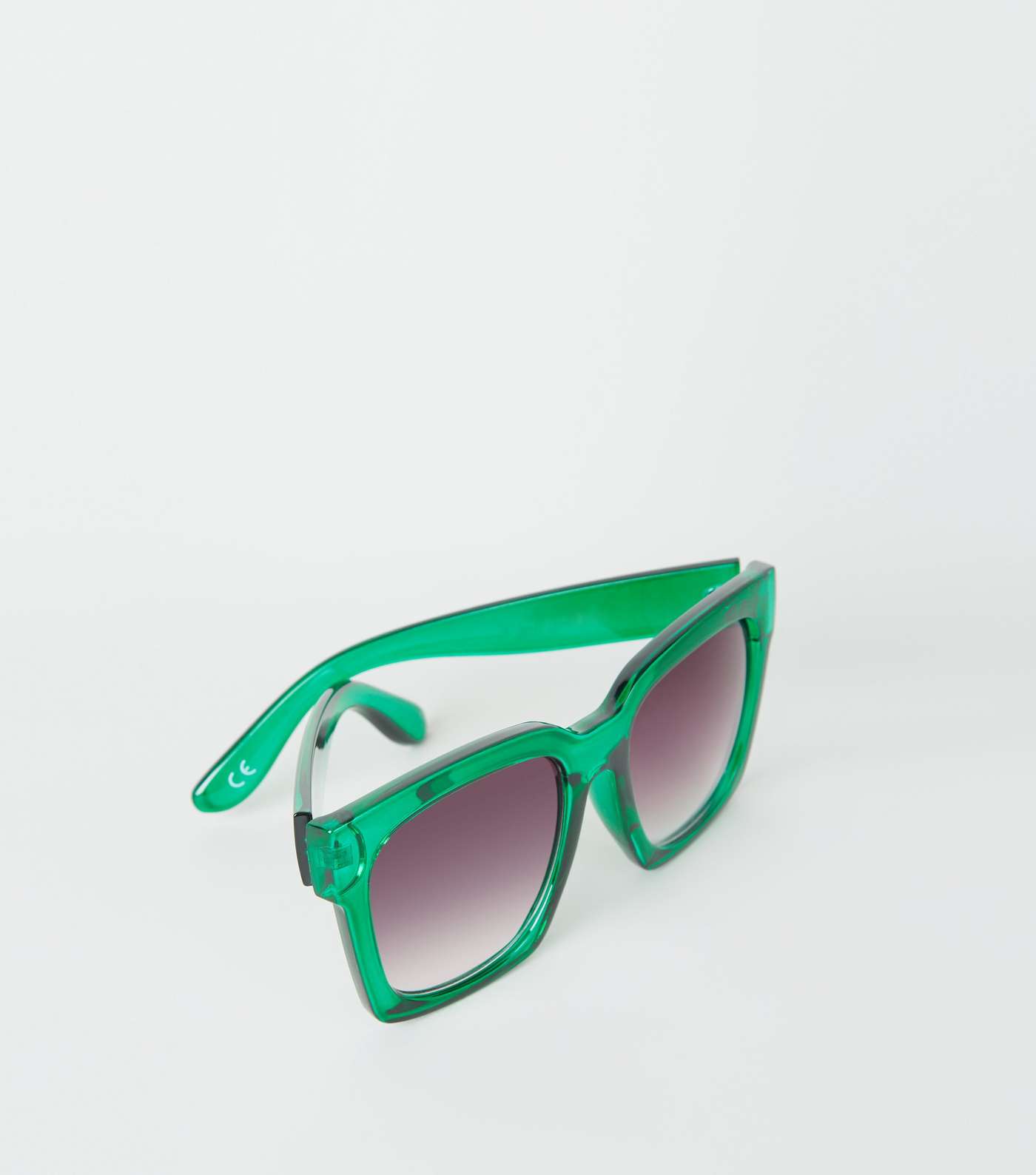 Green Oversized Rectangular Sunglasses  Image 4