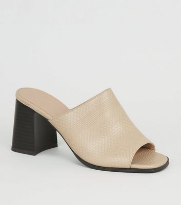 flared block heel