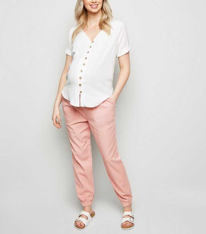 Maternity Pale Pink Lightweight Joggers