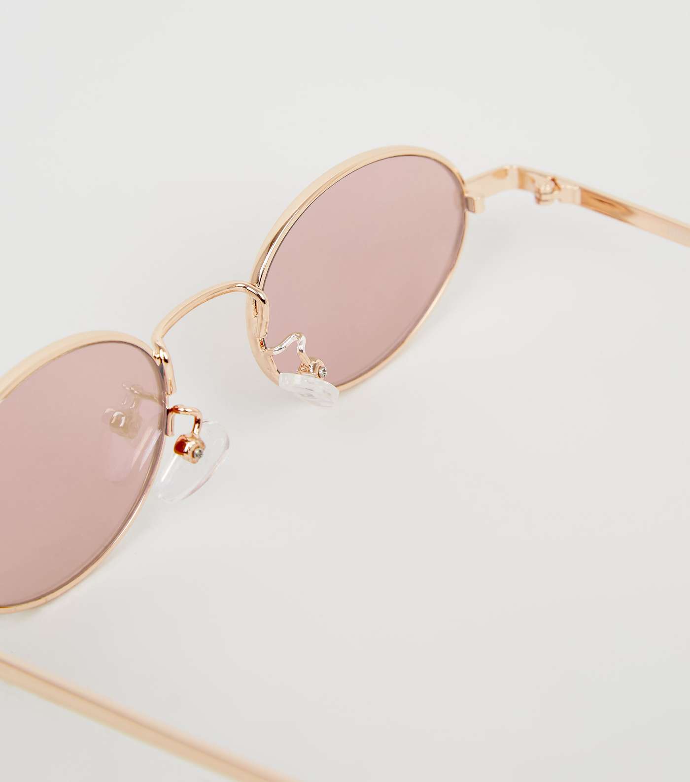 Rose Gold Mini Oval Sunglasses Image 4