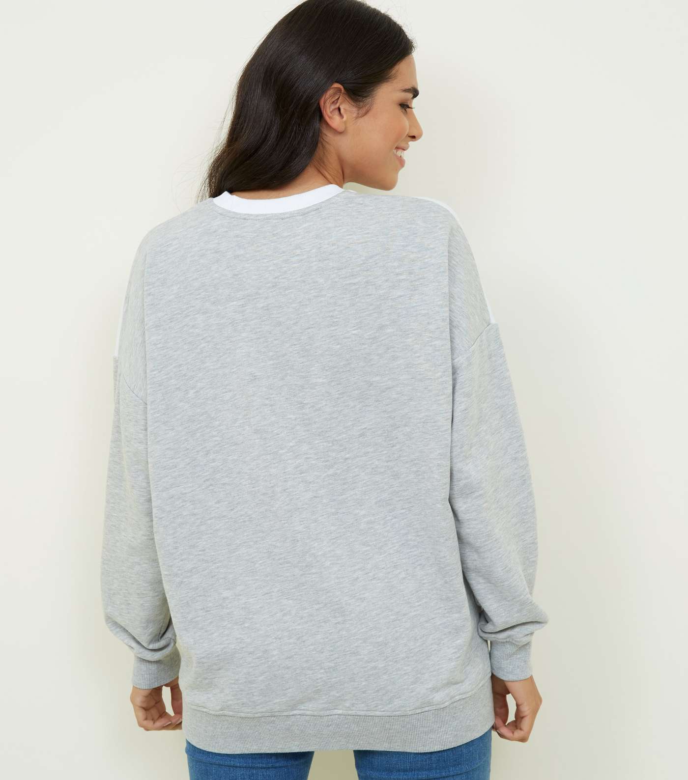 Lilac Chevron Colour Block Sweatshirt  Image 3