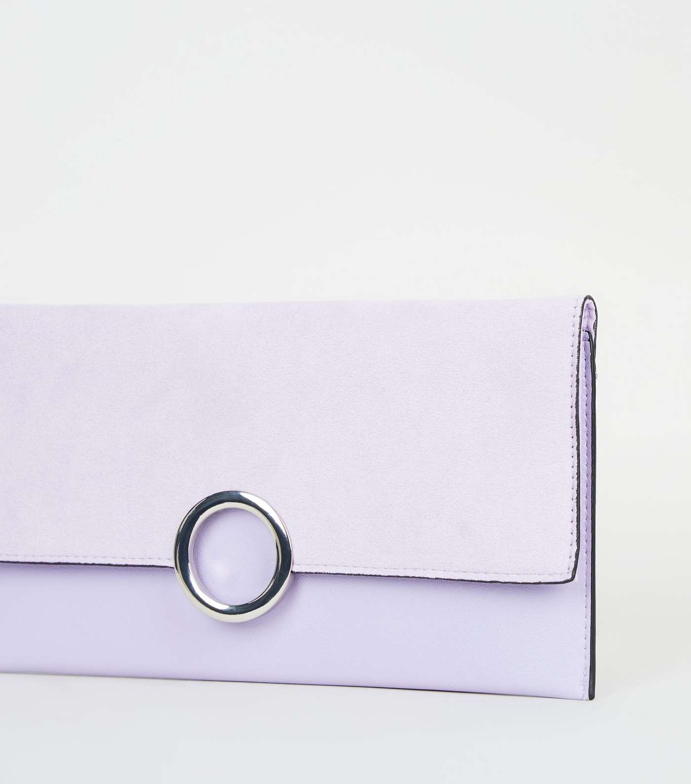 Lilac Leather-Look Ring Front Clutch  Image 4