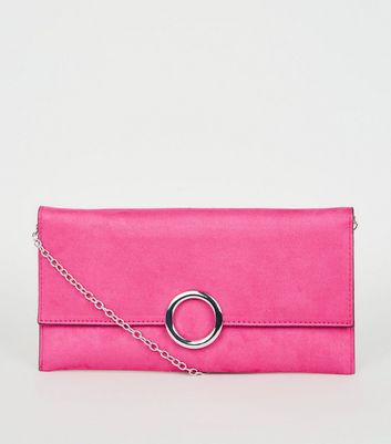 Neon pink clutch bag sale