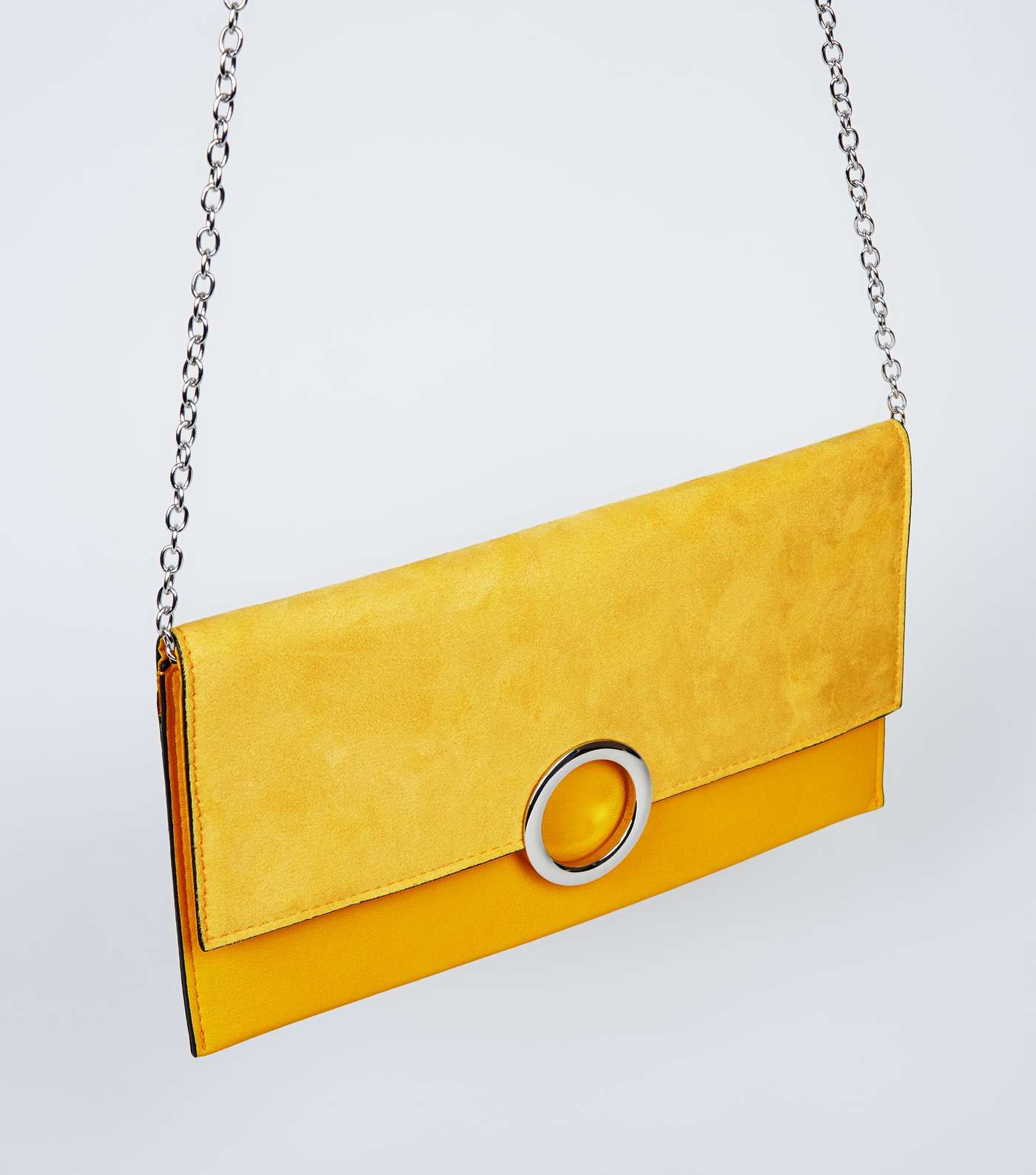 Yellow Leather-Look Ring Front Clutch  Image 4