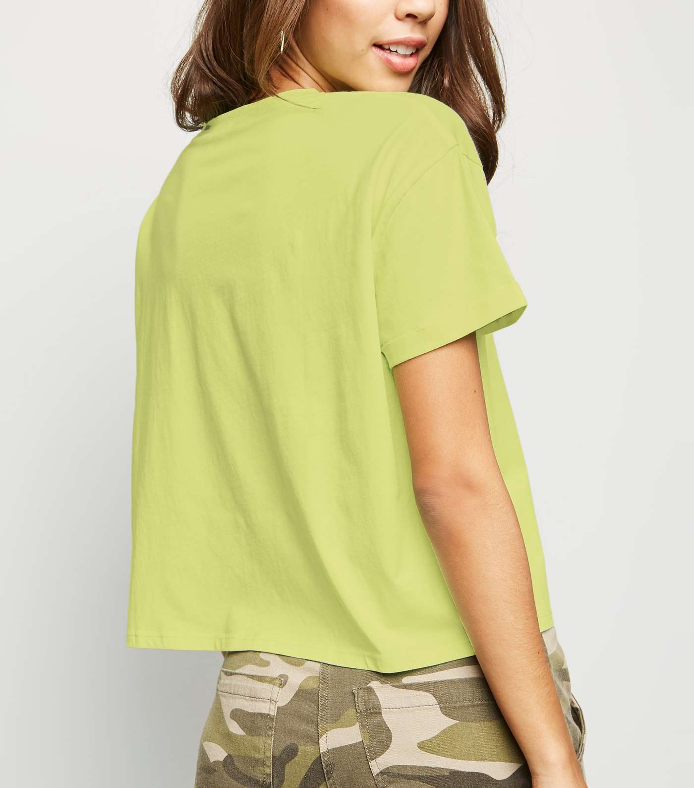 Light Green Organic Cotton Boxy T-Shirt  Image 3