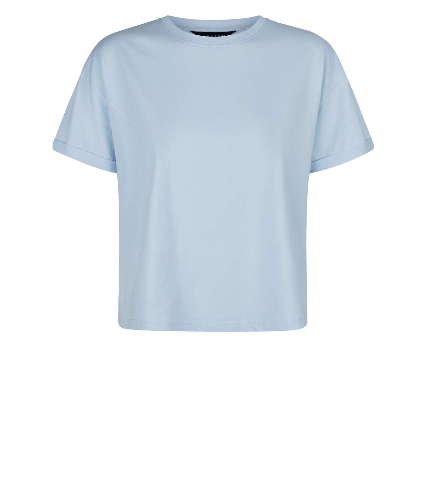 Pale Blue Organic Cotton Boxy T-Shirt  Image 4