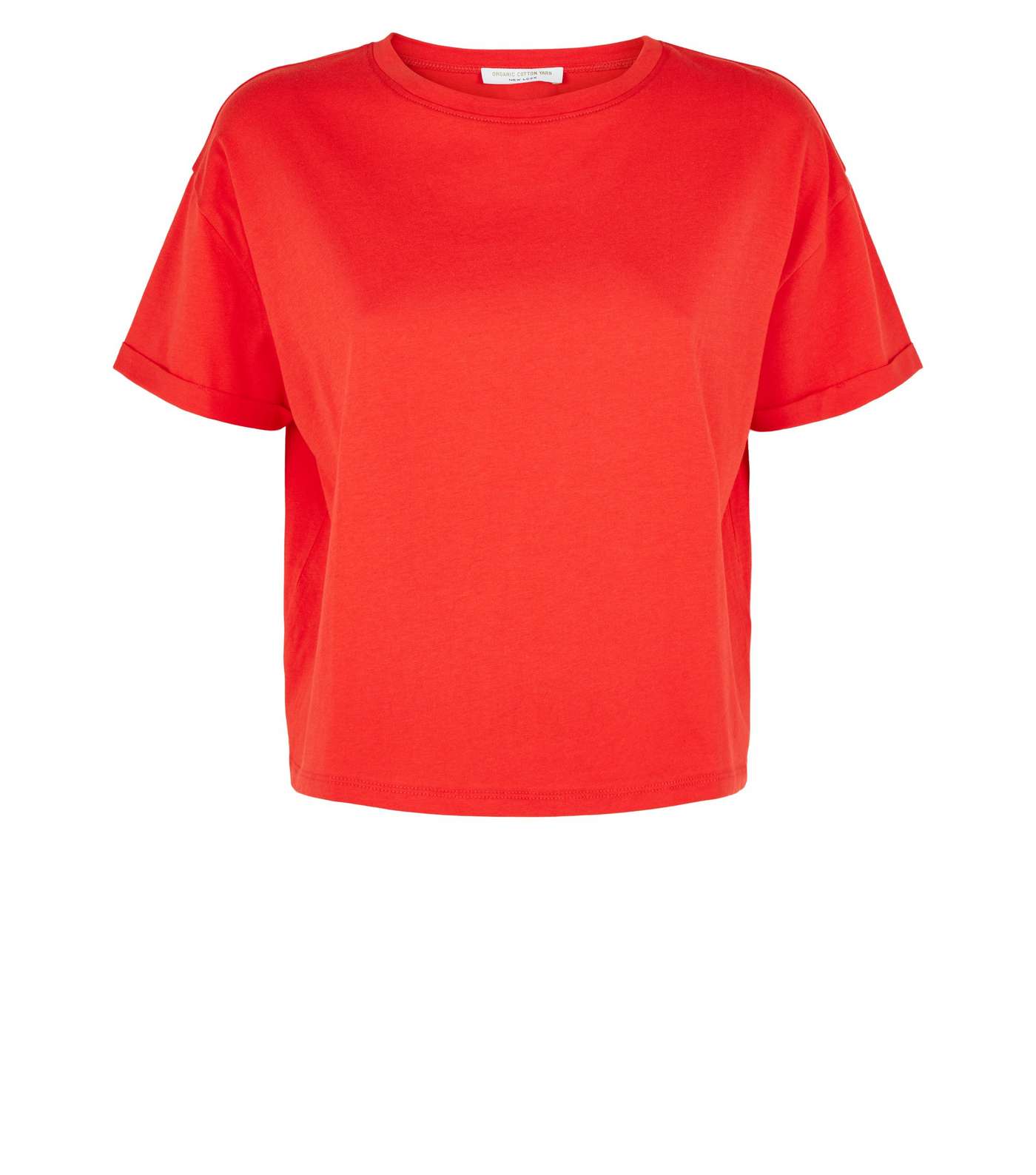 Red Organic Cotton Boxy T-Shirt Image 4