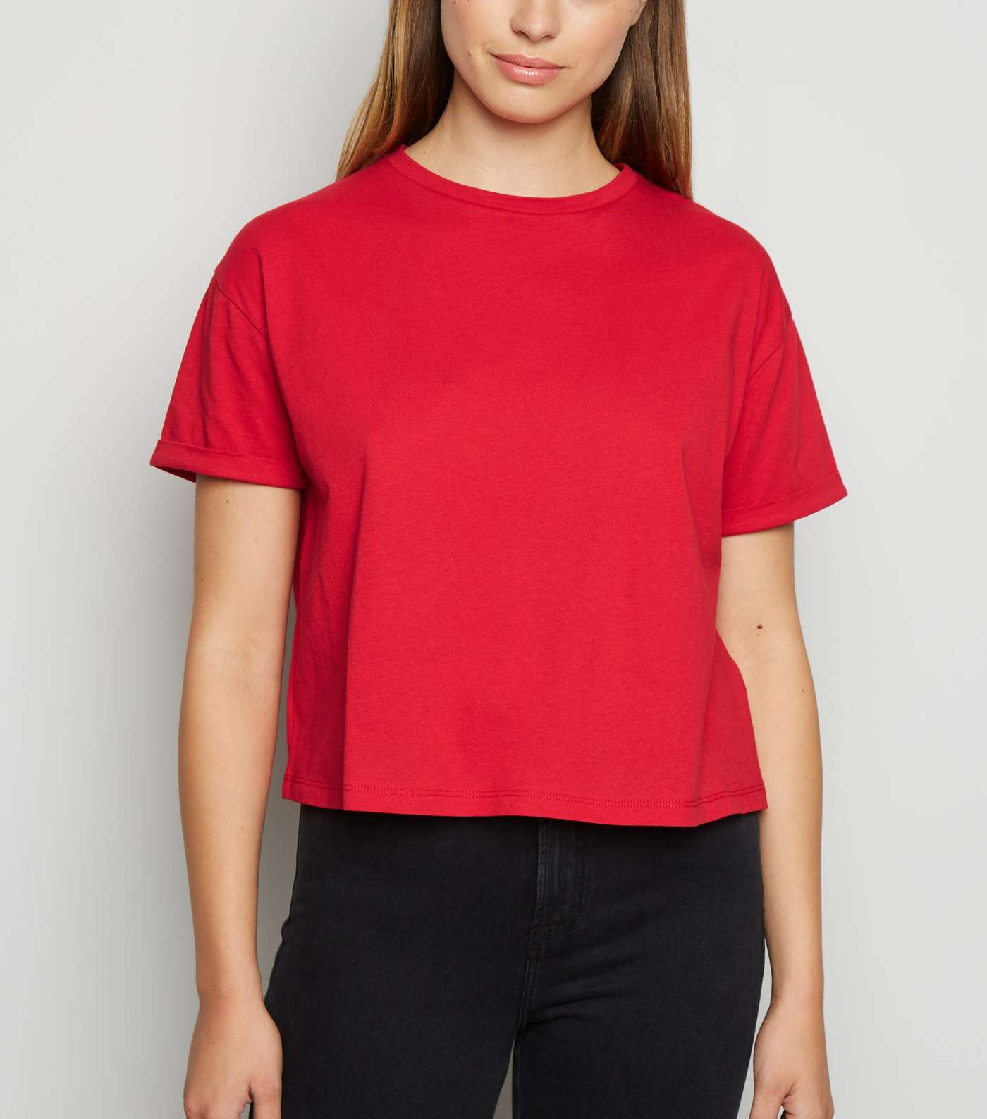 Dark Red Organic Cotton Boxy T-Shirt 