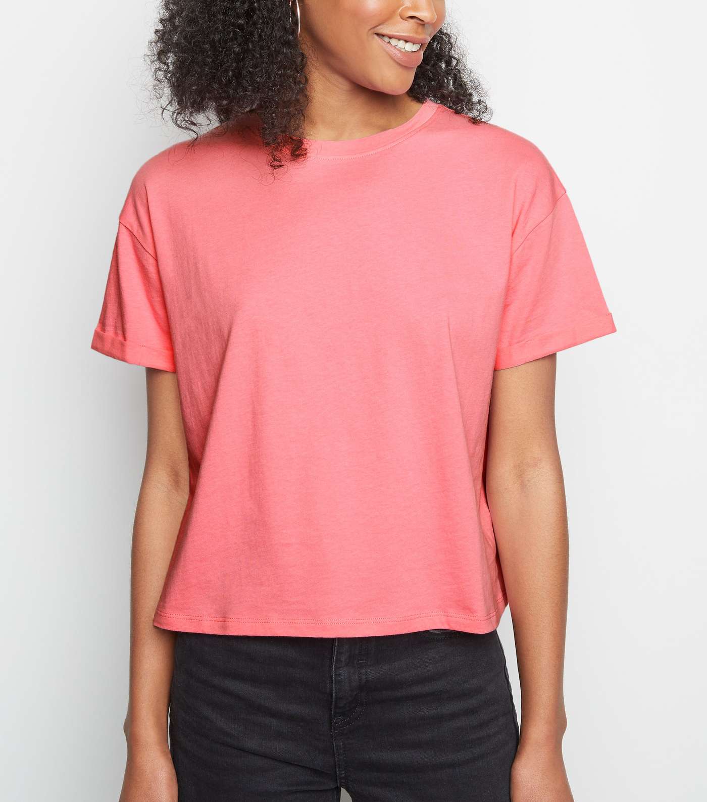Pink Neon Organic Cotton Boxy T-Shirt
