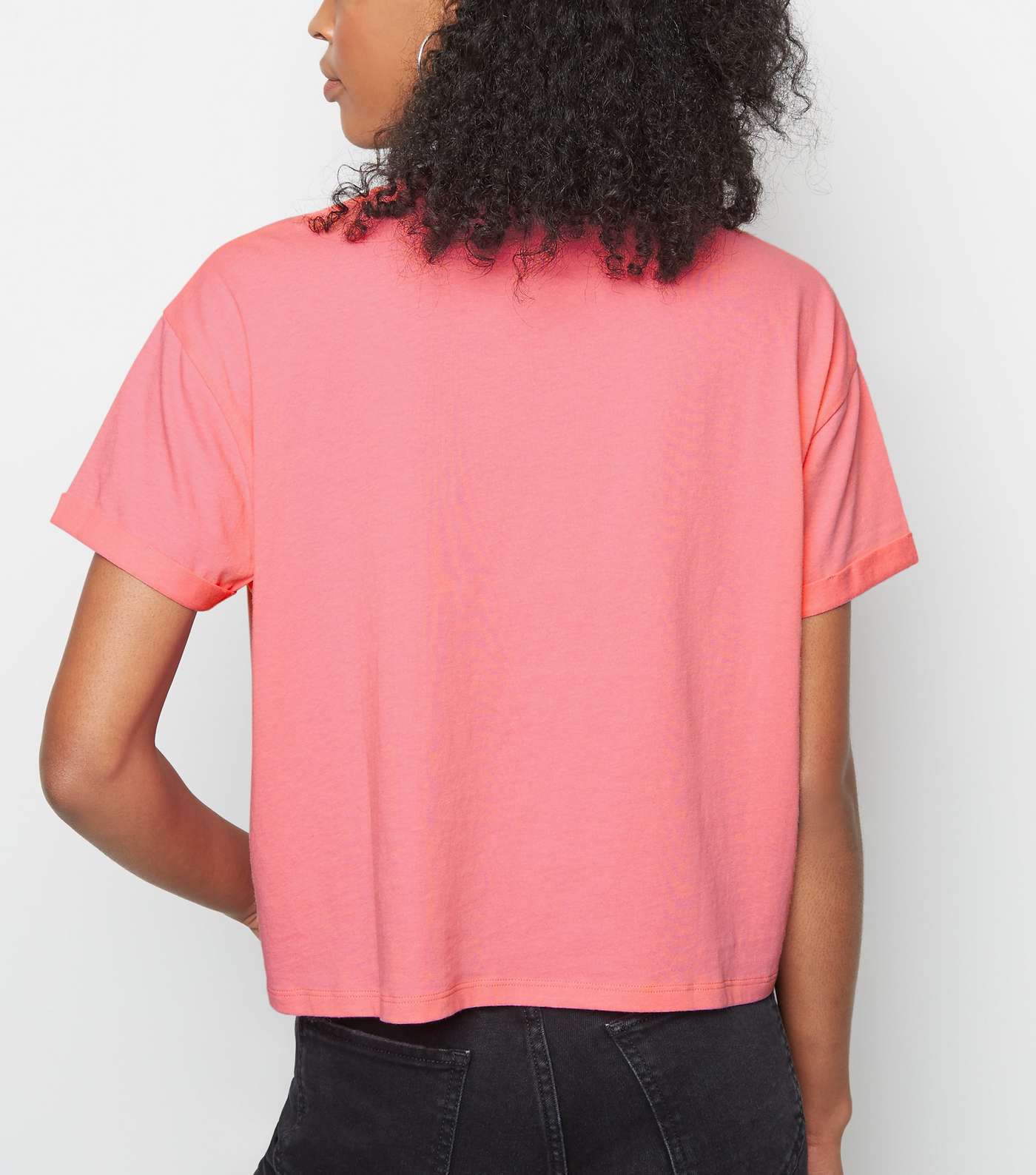 Pink Neon Organic Cotton Boxy T-Shirt Image 3