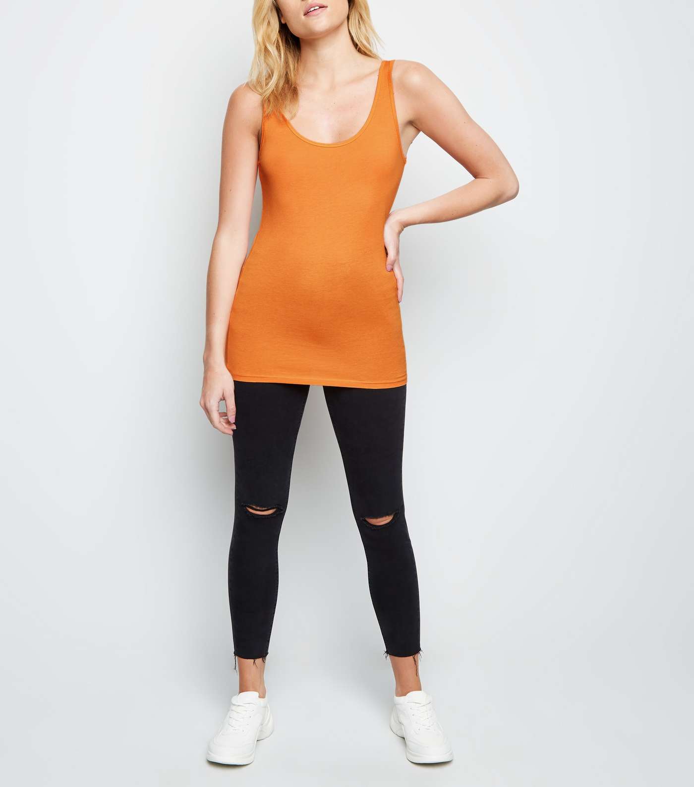 Bright Orange Scoop Vest  Image 2