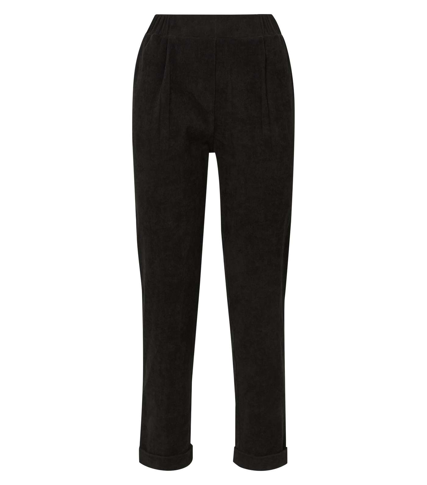 Cameo Rose Black Mini Corduroy Tapered Trousers Image 4