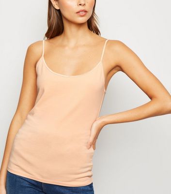 Coral Organic Cotton Blend Cami New Look
