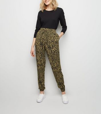 leopard print joggers womens