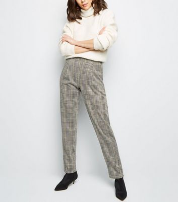 Tall Light Grey Check Pull On Trousers New Look shop for Tall Light Grey Check Pull On Trousers New Look at Shopo