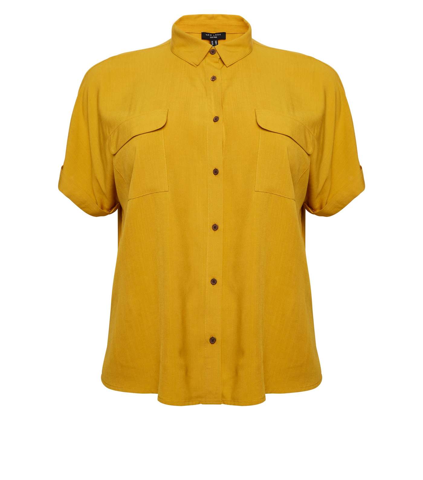 Curves Yellow Pocket Front Shirt Image 4