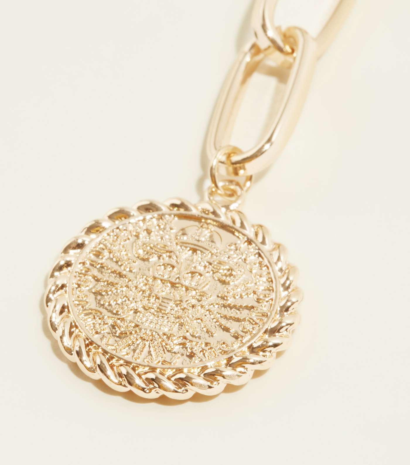 RE:BORN Gold Chain Coin Necklace Image 3