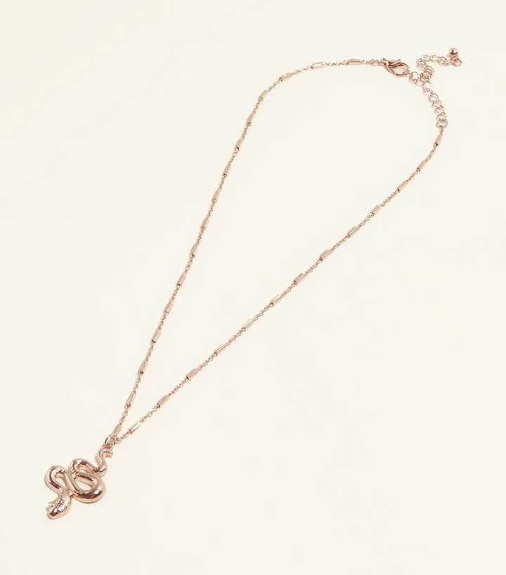 RE:BORN Gold Snake Pendant Necklace