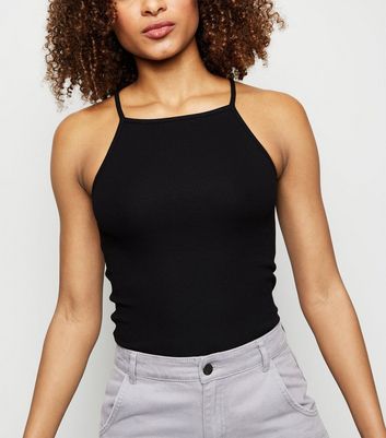 black high neck cami