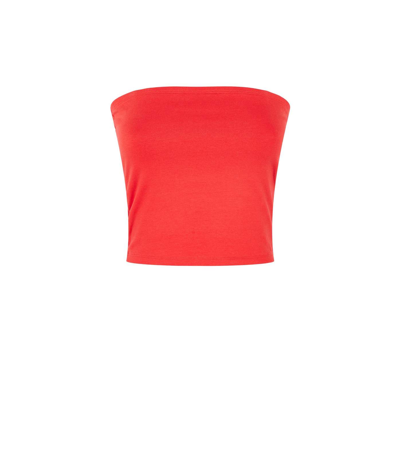 Red Cropped Bandeau Top  Image 4