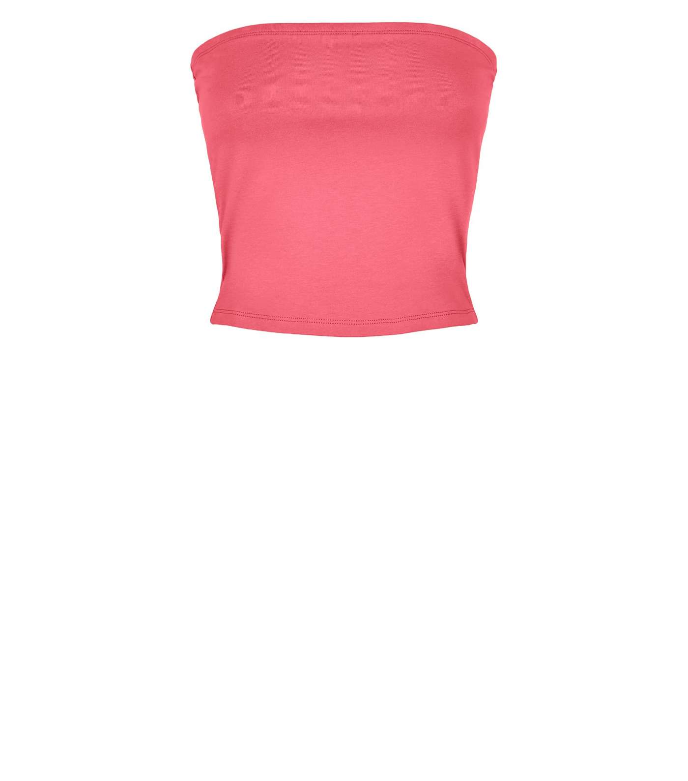 Mid Pink Cropped Bandeau Top Image 4